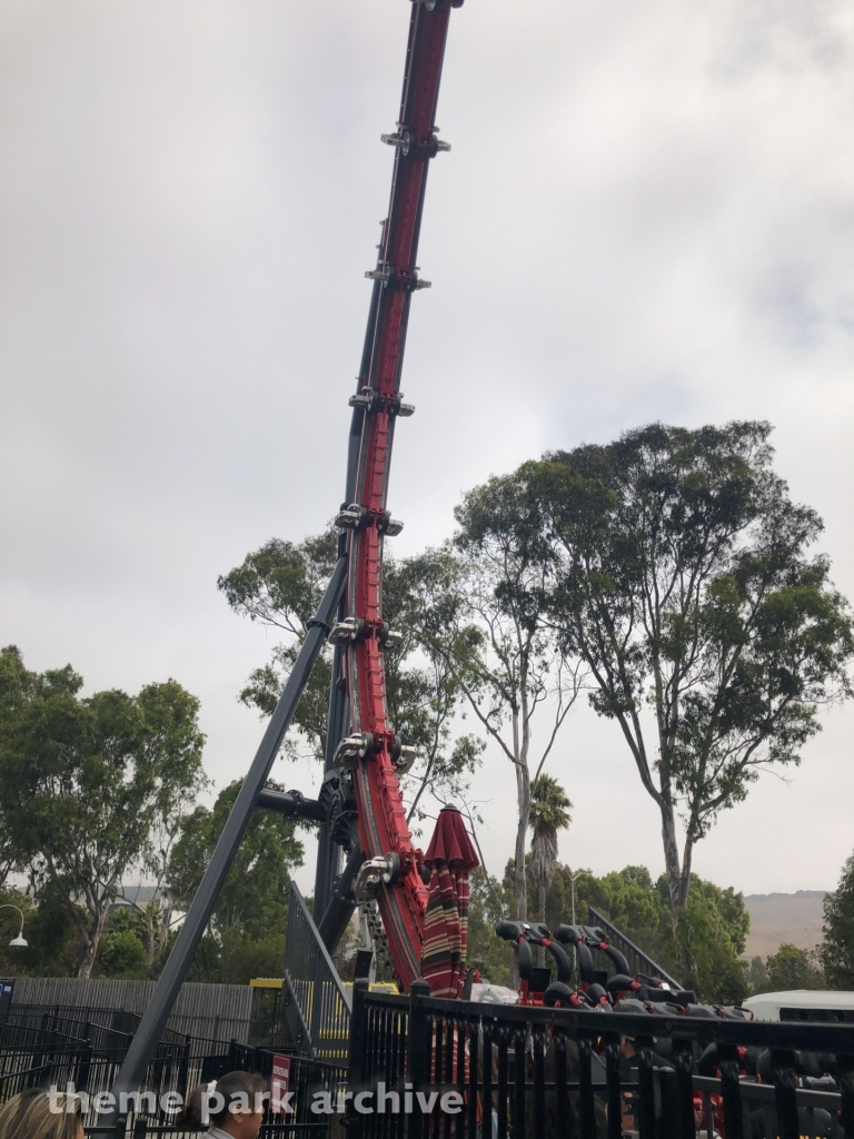 Harley Quinn Crazy Coaster at Six Flags Discovery Kingdom