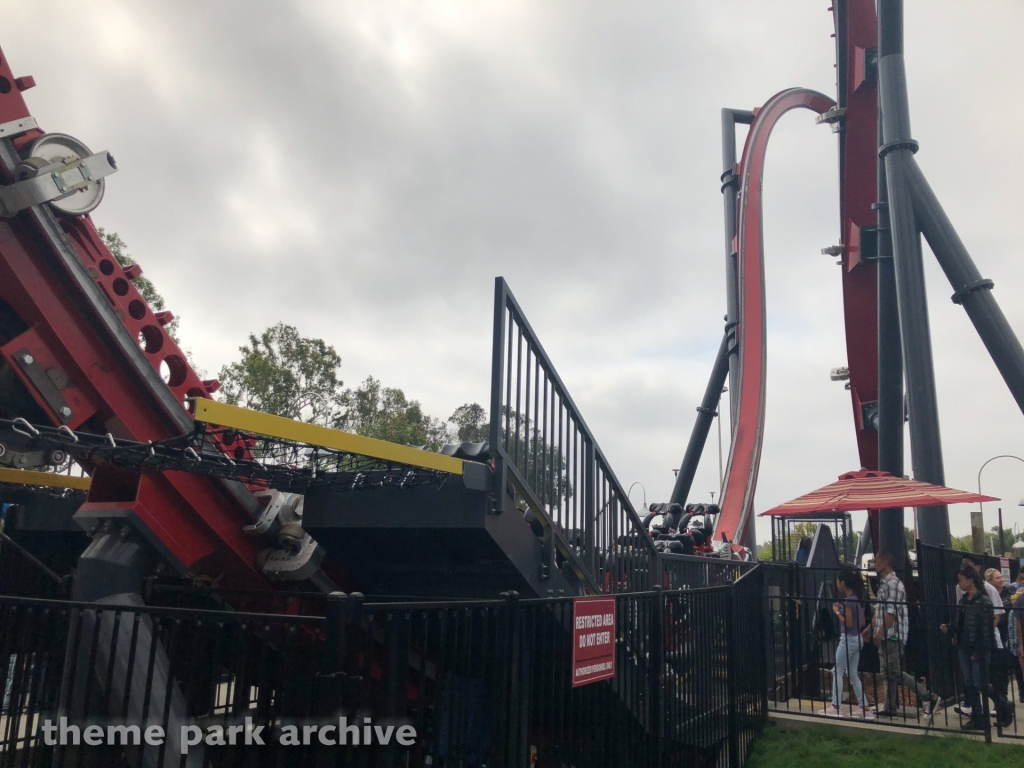 Harley Quinn Crazy Coaster at Six Flags Discovery Kingdom