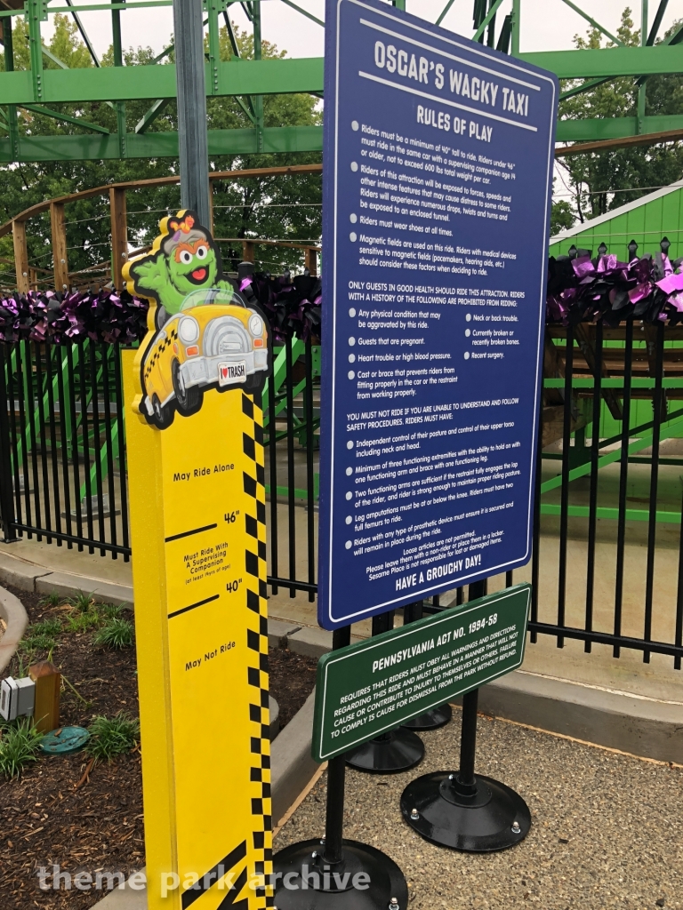 Oscar's Wacky Taxi at Sesame Place Philadelphia