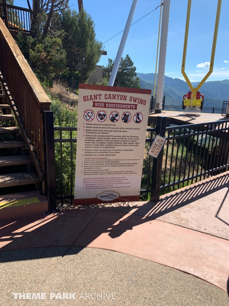 Giant Canyon Swing at Glenwood Caverns Adventure Park
