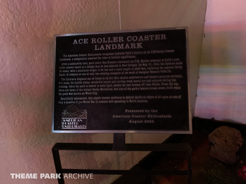 Cyclone at Lakeside Amusement Park