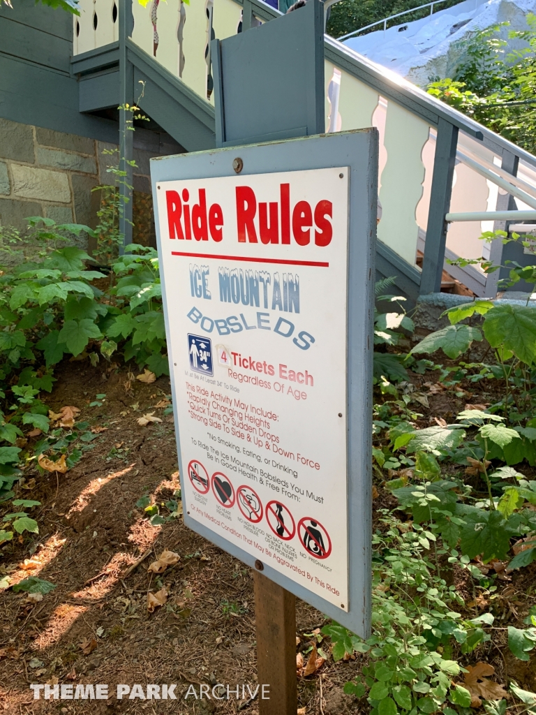 Ice Mountain Bobsled Roller Coaster at Enchanted Forest