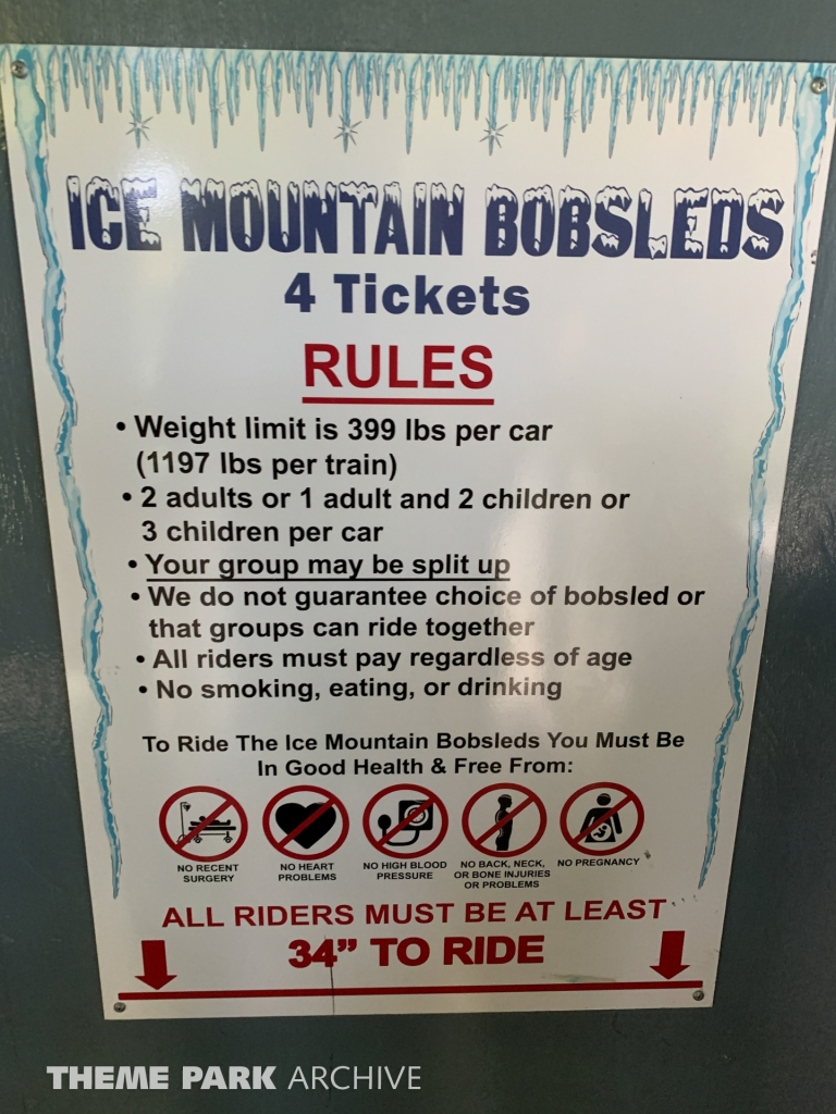 Ice Mountain Bobsled Roller Coaster at Enchanted Forest