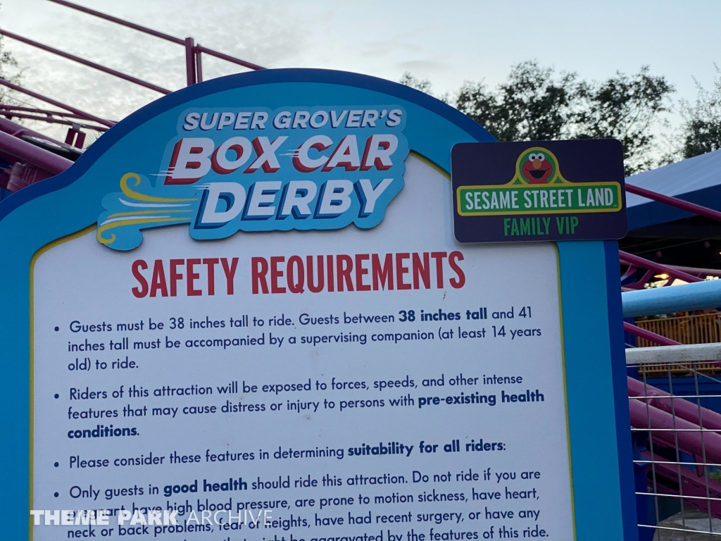 Super Grover's Box Car Derby at SeaWorld Orlando