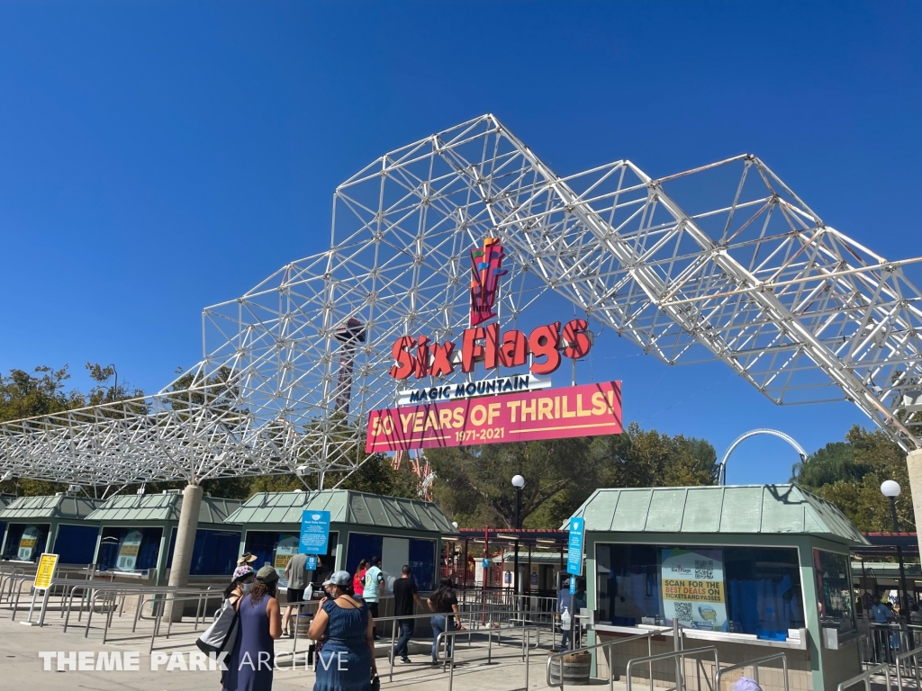 Entrance at Six Flags Magic Mountain