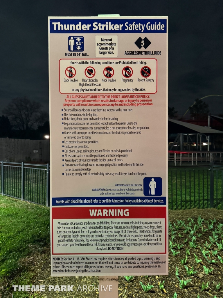 Thunder Striker at Carowinds