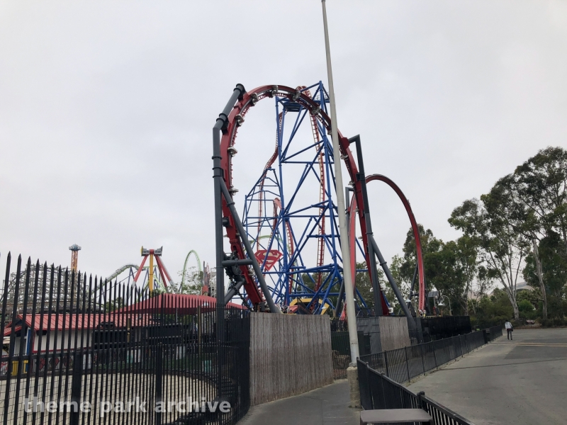Harley Quinn Crazy Coaster at Six Flags Discovery Kingdom