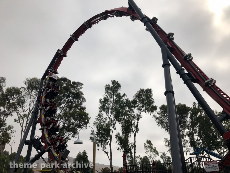 Harley Quinn Crazy Coaster at Six Flags Discovery Kingdom