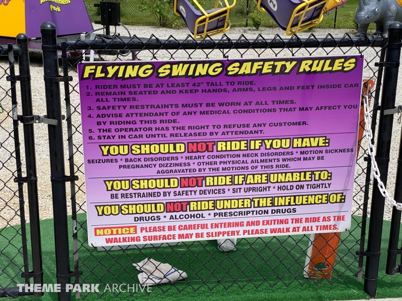 The Flying Chair Swings at Sluggers & Putters Amusement Park