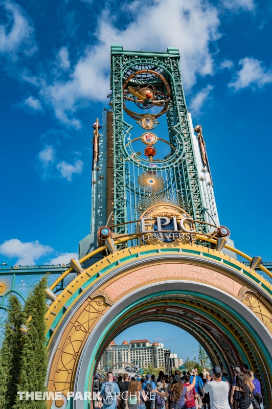 Entrance at Universal Epic Universe