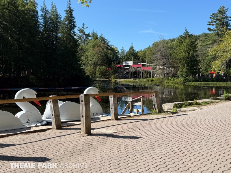 Santa's Swan Paddle Boats at Santa's Village Muskoka's Theme Park