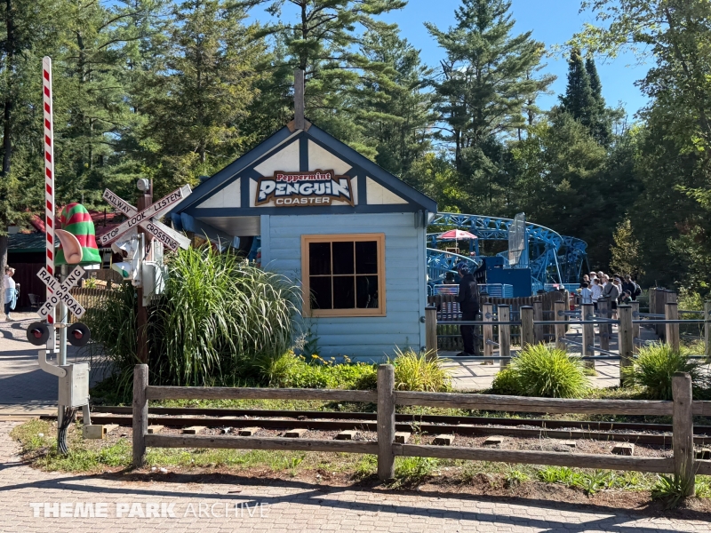 Peppermint Penguin Coaster at Santa's Village Muskoka's Theme Park