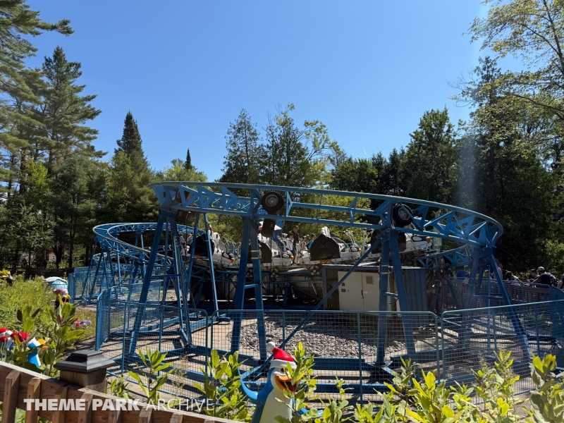 Peppermint Penguin Coaster at Santa's Village Muskoka's Theme Park