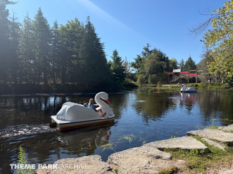 Santa's Swan Paddle Boats at Santa's Village Muskoka's Theme Park