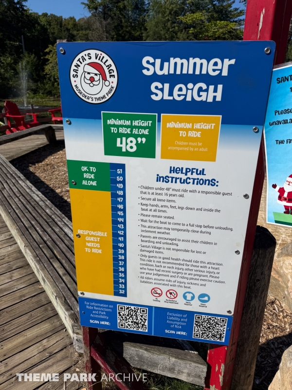 Santa's Summer Sleigh at Santa's Village Muskoka's Theme Park