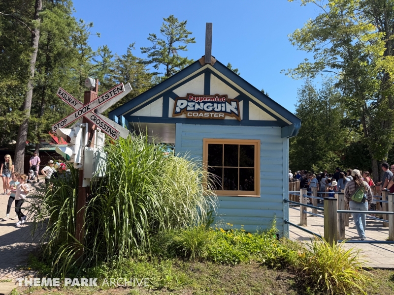 Peppermint Penguin Coaster at Santa's Village Muskoka's Theme Park